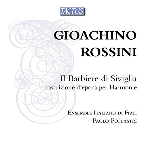 White album cover with gray swirls and black text, featuring "Gioachino Rossini" prominently.