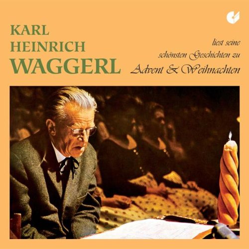 "CD cover with a man reading by candlelight, orange background, green and black text."