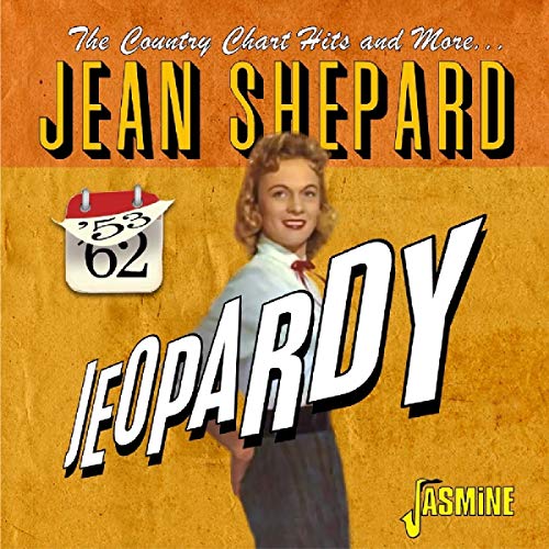 Album cover with Jean Shepard, a smiling woman, and the title "Jeopardy" in bold white letters.
