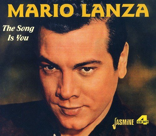 Mario Lanza CD cover featuring a close-up portrait of the singer with yellow text.