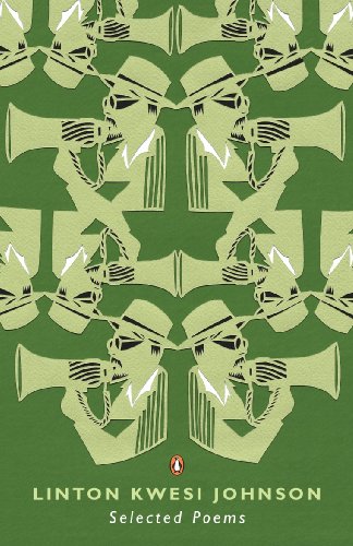 "Green book cover with repeating pattern of light green horns and author's name."
