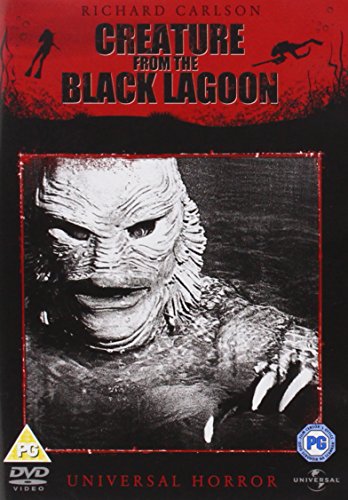 "Creature from the Black Lagoon DVD cover featuring a black and white creature image."