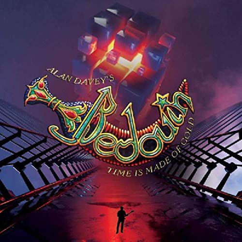 Album cover with "Bedouin" in colorful script, person in a dark, futuristic setting.