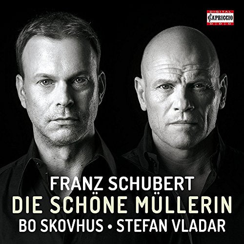 Black-and-white CD cover featuring two men's portraits and white text on a black background.