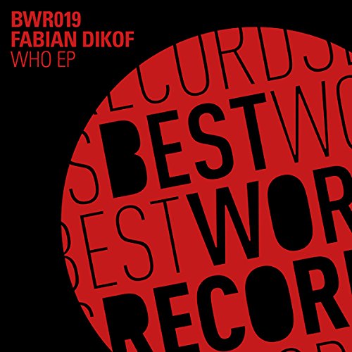 "Red and black vinyl record cover with 'BESTWOR RECORD' text on a red circle."