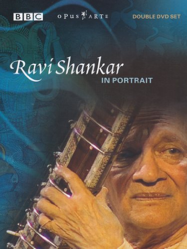 DVD cover featuring Ravi Shankar playing a sitar against a blue background.