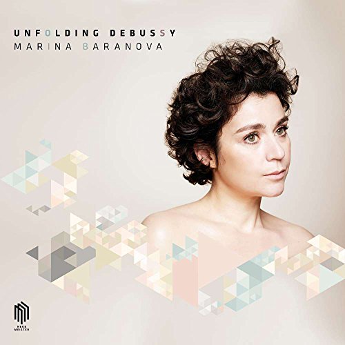 CD cover with a woman's portrait and geometric shapes on a beige background.