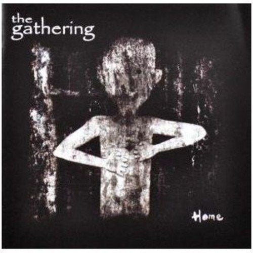 "CD cover art featuring a grayscale figure with hands on its chest against a black background."