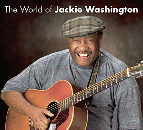 Album cover featuring Jackie Washington holding a guitar, wearing a plaid cap.