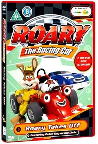 DVD case featuring a cartoon rabbit character driving a red car with other cars.