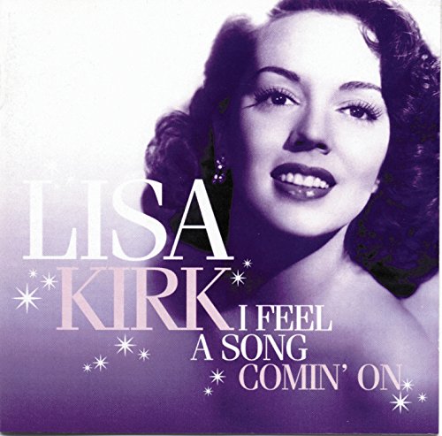 "CD cover with purple-toned portrait of Lisa Kirk and starry text."