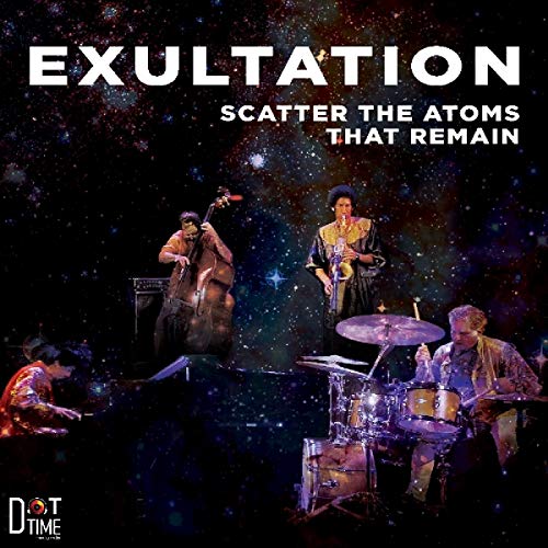 Album cover with jazz band performing against a starry, galaxy background.