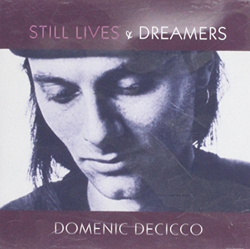 "Domenic Decicco's album cover featuring a blue-toned portrait of a man looking down."