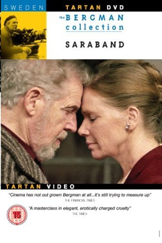 "Saraband DVD cover featuring an older man and woman with foreheads touching."