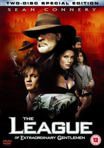 "The League of Extraordinary Gentlemen" DVD cover featuring a group of characters.