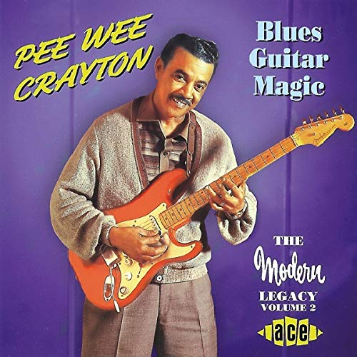 CD album cover featuring Pee Wee Crayton holding a red guitar against a purple background.