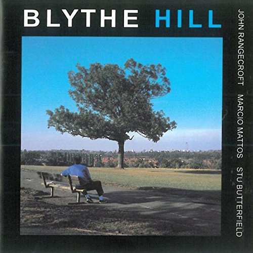"Blythe Hill CD cover featuring a man sitting under a tree."