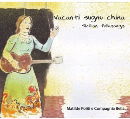 CD cover with a woman playing guitar, wearing a long dress, with text overlay.