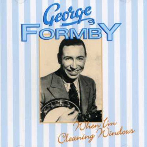 "Album cover featuring a man holding a banjo, with striped background and text."