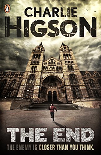 Book cover with a boy running towards a large church under a dark sky.