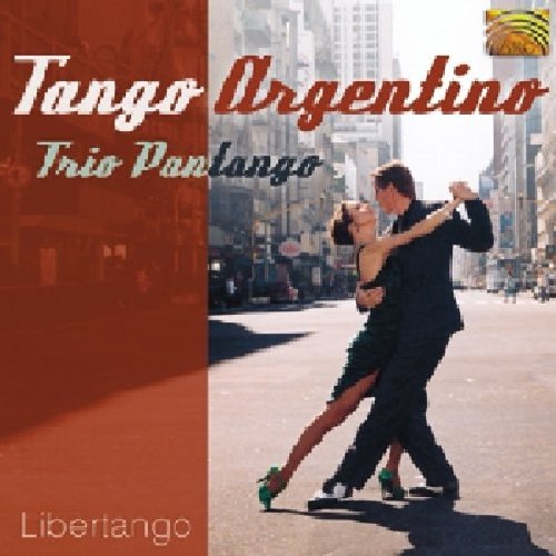 "Tango Argentino" CD cover featuring a man and woman tango dancing on a city street.