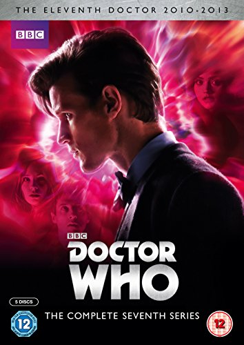 "Doctor Who DVD cover featuring Matt Smith surrounded by red glowing figures."