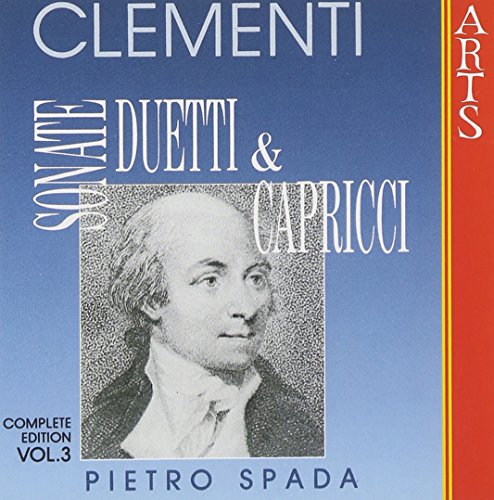 CD cover with Muzio Clementi portrait, blue background, and red stripe on the right.