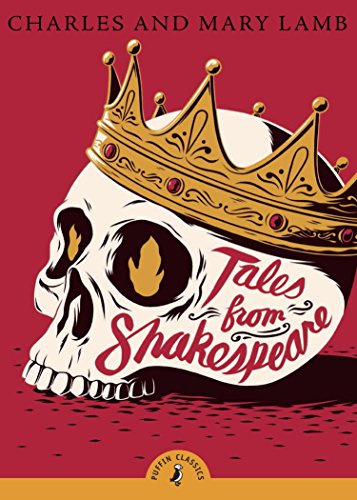 The image shows a book cover with a skull wearing a crown on a red background.