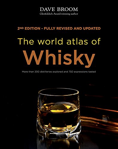 Book cover of "The World Atlas of Whisky" with a glass of whisky.