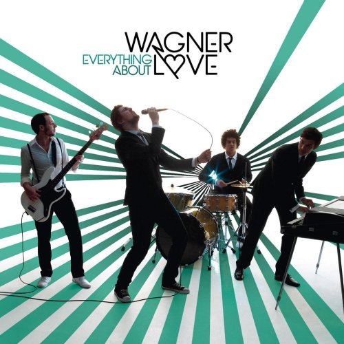 "Album cover featuring a band performing on a green and white striped floor."