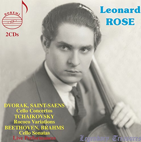 Black and white image of a man holding a cello, with text overlays.
