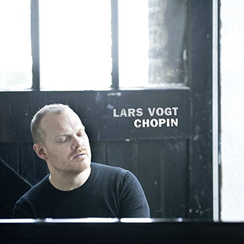 A man sits at a piano with "Lars Vogt Chopin" text beside him.