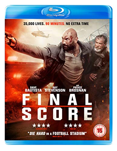 "Blu-ray case with cover art featuring two men and a helicopter in a fiery scene."