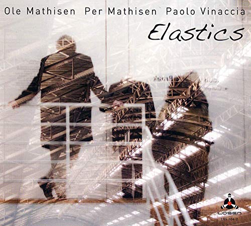 The image is a CD cover featuring a distorted image of three musicians. Alt text: Distorted image of three musicians on a music CD cover.