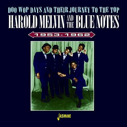 "CD cover featuring Harold Melvin and the Blue Notes, a group of five men in suits."