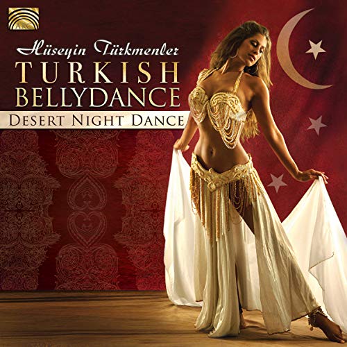 "CD cover featuring a belly dancer in gold costume against a red background."