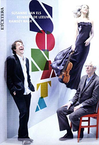 "CD cover featuring three musicians, a woman floating with a violin."