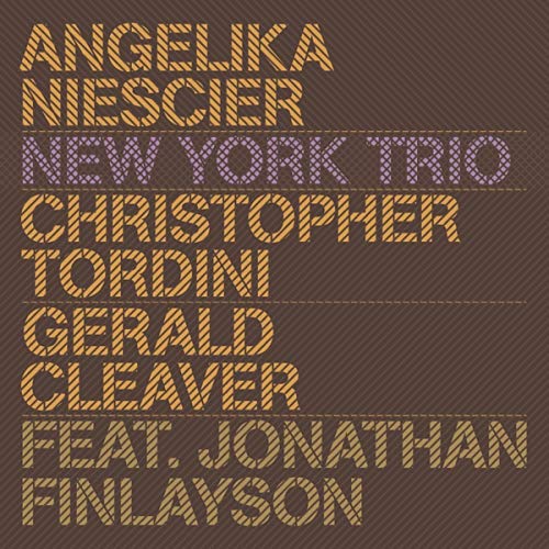 Brown album cover with yellow and purple text listing the artists' names.