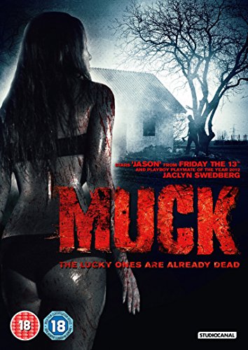 DVD cover for "Muck" featuring a bloody woman and a dark house.