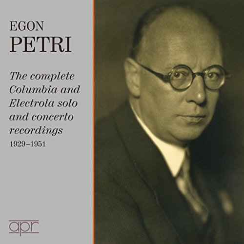 CD cover featuring a black and white photo of Egon Petri wearing glasses and a suit.