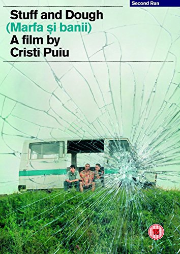 DVD cover with a broken windshield and three men standing by a van.