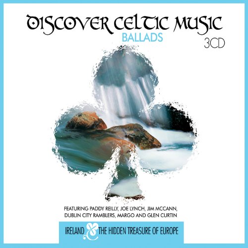 "CD cover with a shamrock-shaped waterfall image and Celtic music title."