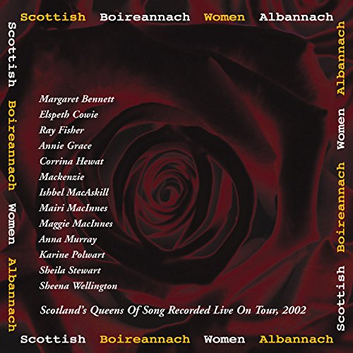 "CD cover with a red rose and list of female names in white text."