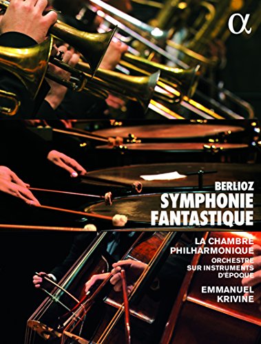 DVD cover for "Berlioz: Symphonie Fantastique" featuring musicians playing trumpets and string instruments.