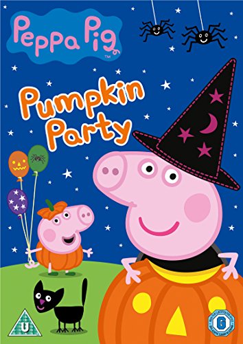 "Peppa Pig DVD cover featuring Peppa in a witch hat and pumpkin costume."