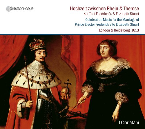 "CD cover featuring a royal couple in ornate attire, red background."
