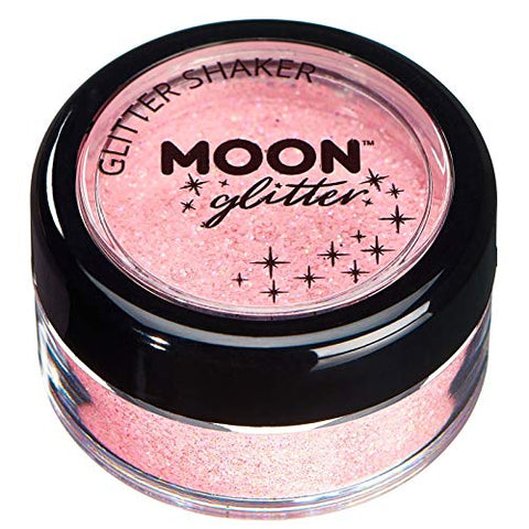 Pastel Glitter Shakers by Moon Glitter - Coral - Cosmetic Festival Makeup Glitter for Face, Body, Nails, Hair, Lips - 5g