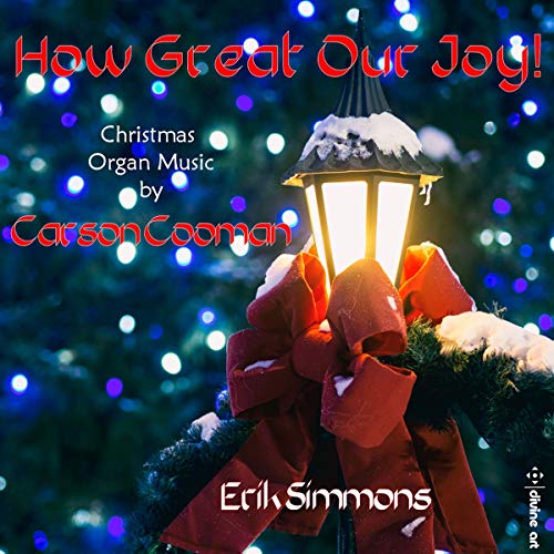 Christmas CD cover featuring a lantern with red bow and snowy tree lights.