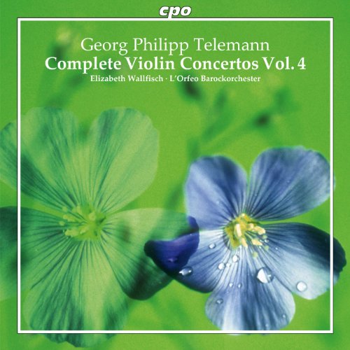 CD cover with blue flowers on green background, white text and border.