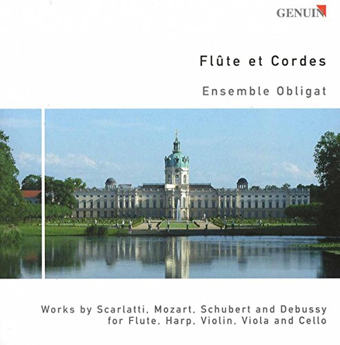 A CD cover featuring a large white building reflected in a pond.